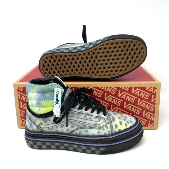 Vans Super Comfycush Blotche Gray Velvet Casual Shoes Women's Sizes VN0A4UVM2QK - Picture 2 of 9